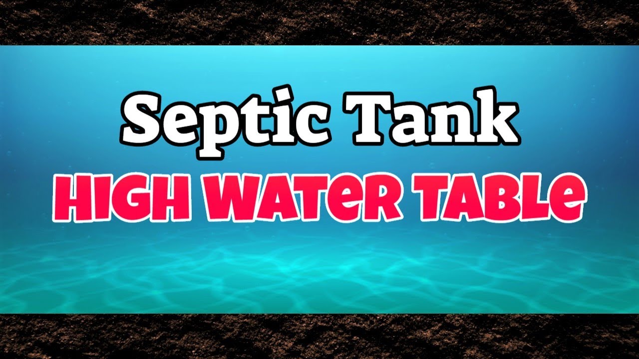 septic tank high water table - high water table septic tank