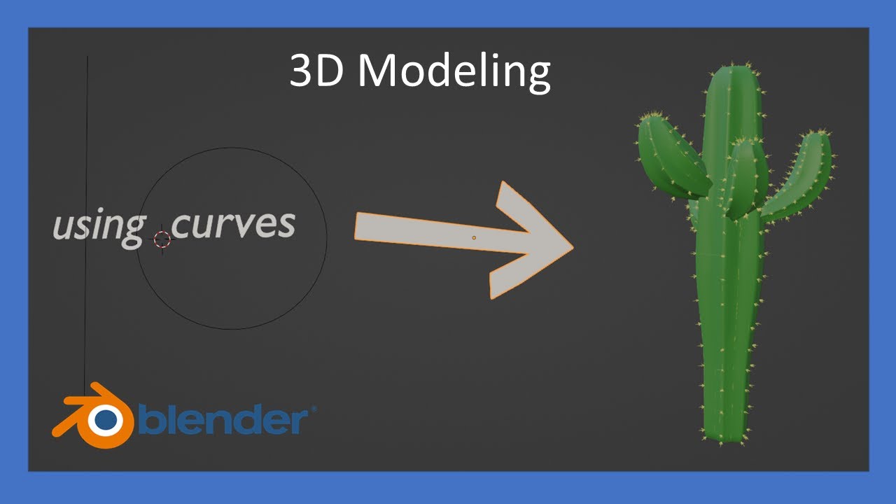 Blender 3.4 | Cactus 3D Modeling  (full Demonstration)