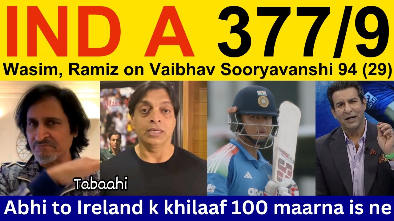 Shoaib Akhtar Shocked on Vaibhav Sooryavanshi batting today Final | Ramiz Speaks, PAK Media reaction