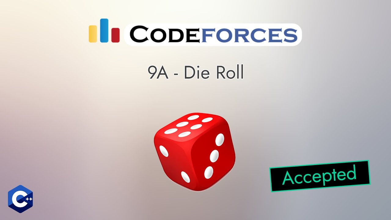 Competitive Programming - Codeforces 9A - Die Roll | Detailed C++ Solution | TheCoDeveloper