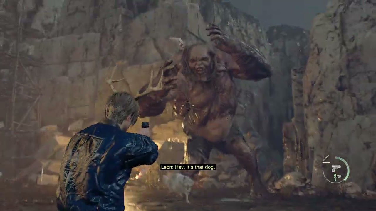 Playing Resident Evil 4 Remake on Assisted til I get S+ (2) LEON LOOKS GOOFY WITH THE DEER ANTLERS