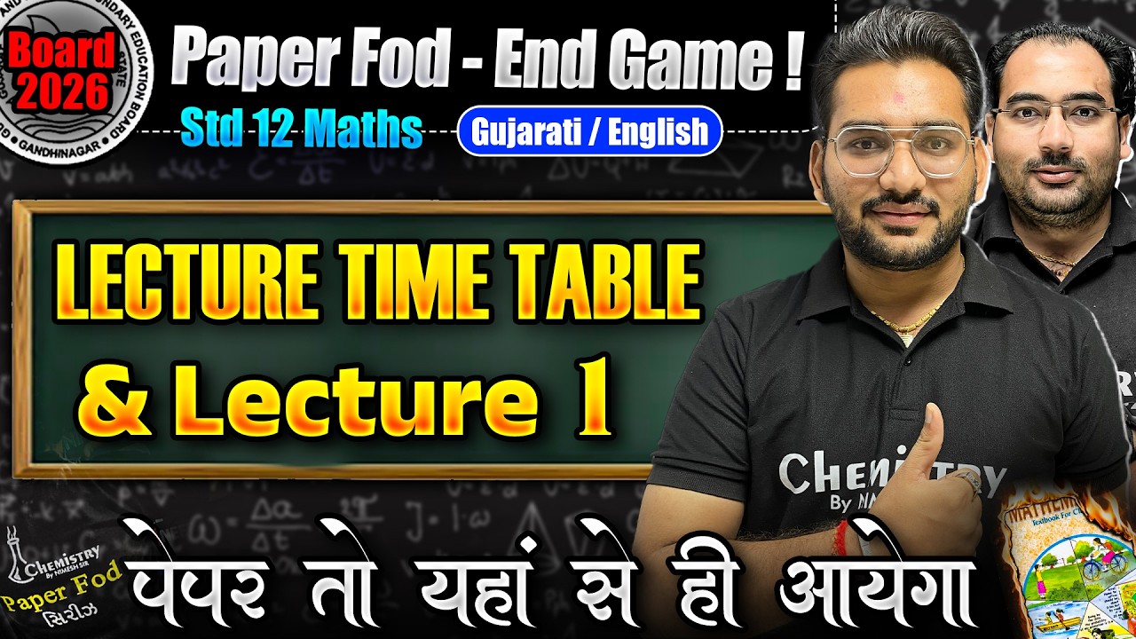 STD 12 MATHS CH - 1,2,3 MOST IMP SUMS FOR BOARD EXAM 2026 | Paper Fod END GAME | NIMESHSIR