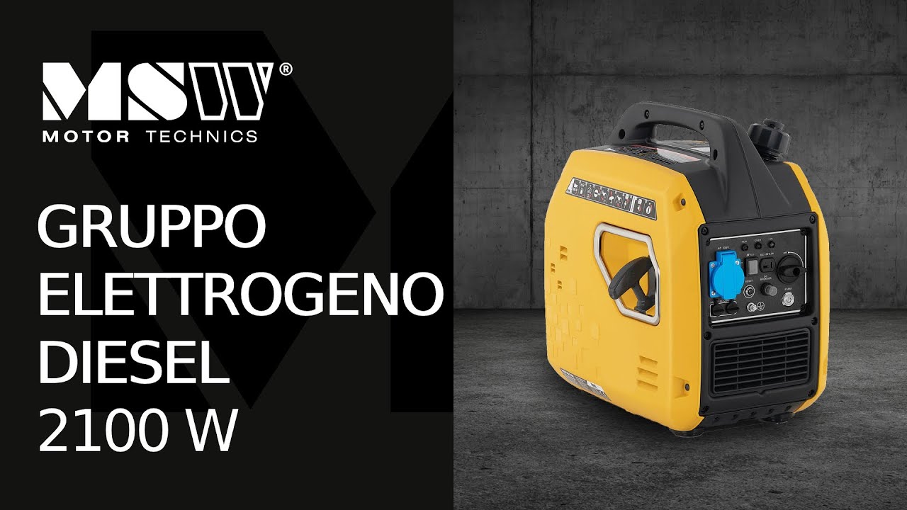Gruppo elettrogeno diesel MSW Motor Technics MSW-PGI2100E | Presentazione del prodotto