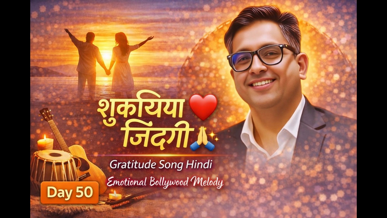 Day 50 | शुक्रीया ज़िंदगी ❤️ | Gratitude Song Hindi | Emotional Bollywood Melody | Thank You Life