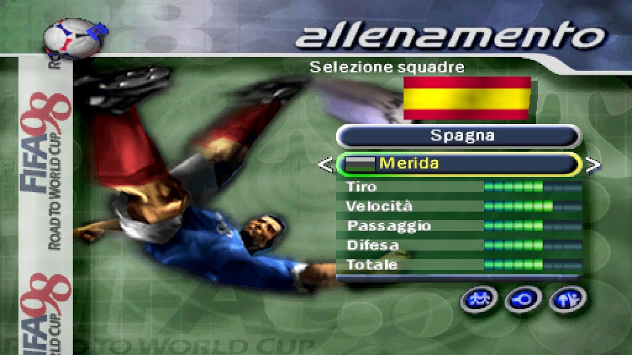 statistiche dei giocatori del merida su fifa 98