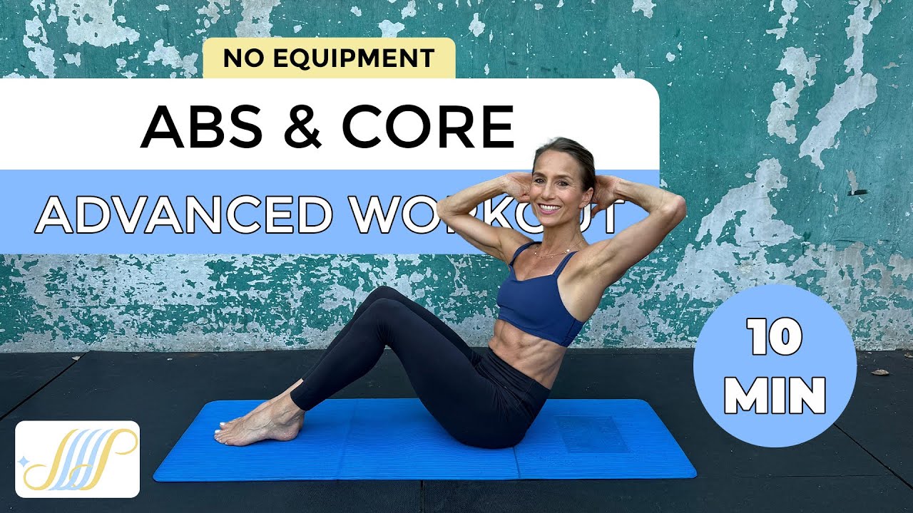 Abs & Core WORKOUT - No Equipment // Advanced - 10 MIN