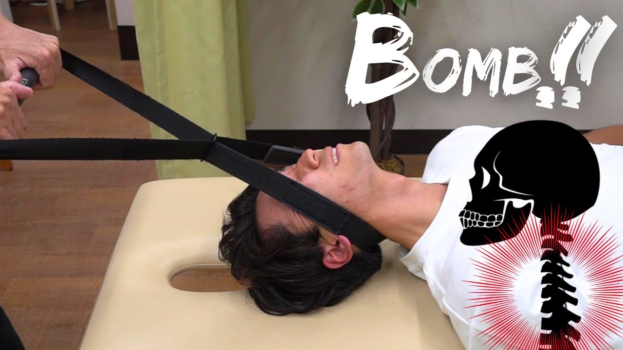 【ASMR chiro cracking 全身ボキボキ整体】「ボンっ！」と引っ張り解放！驚きの後に爽快感が襲ってくる　Full body adjustment from Japan + Y-strap