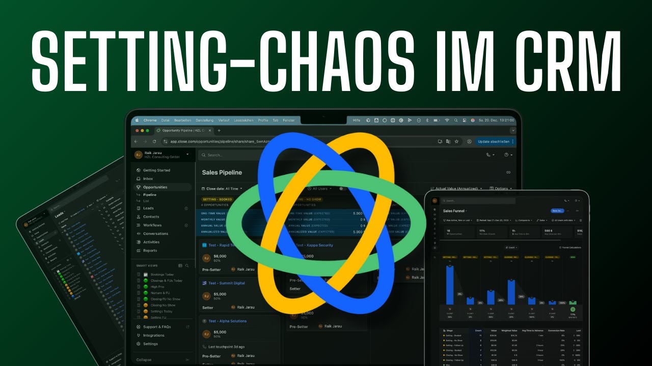 Close CRM Setup (Setting): So verhinderst du, dass gute Deals im Chaos untergehen