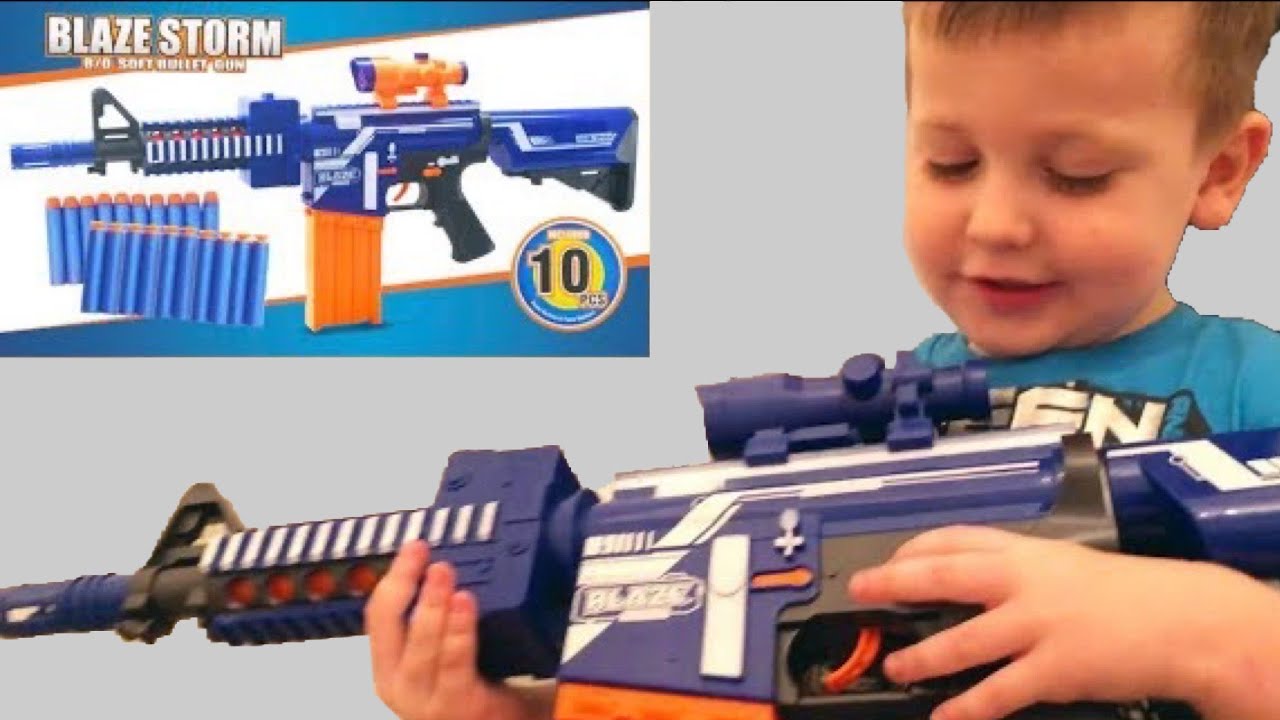 Blaze Storm Battery Operated Soft Bullet Toy Gun Unboxing from Best Choice Products!