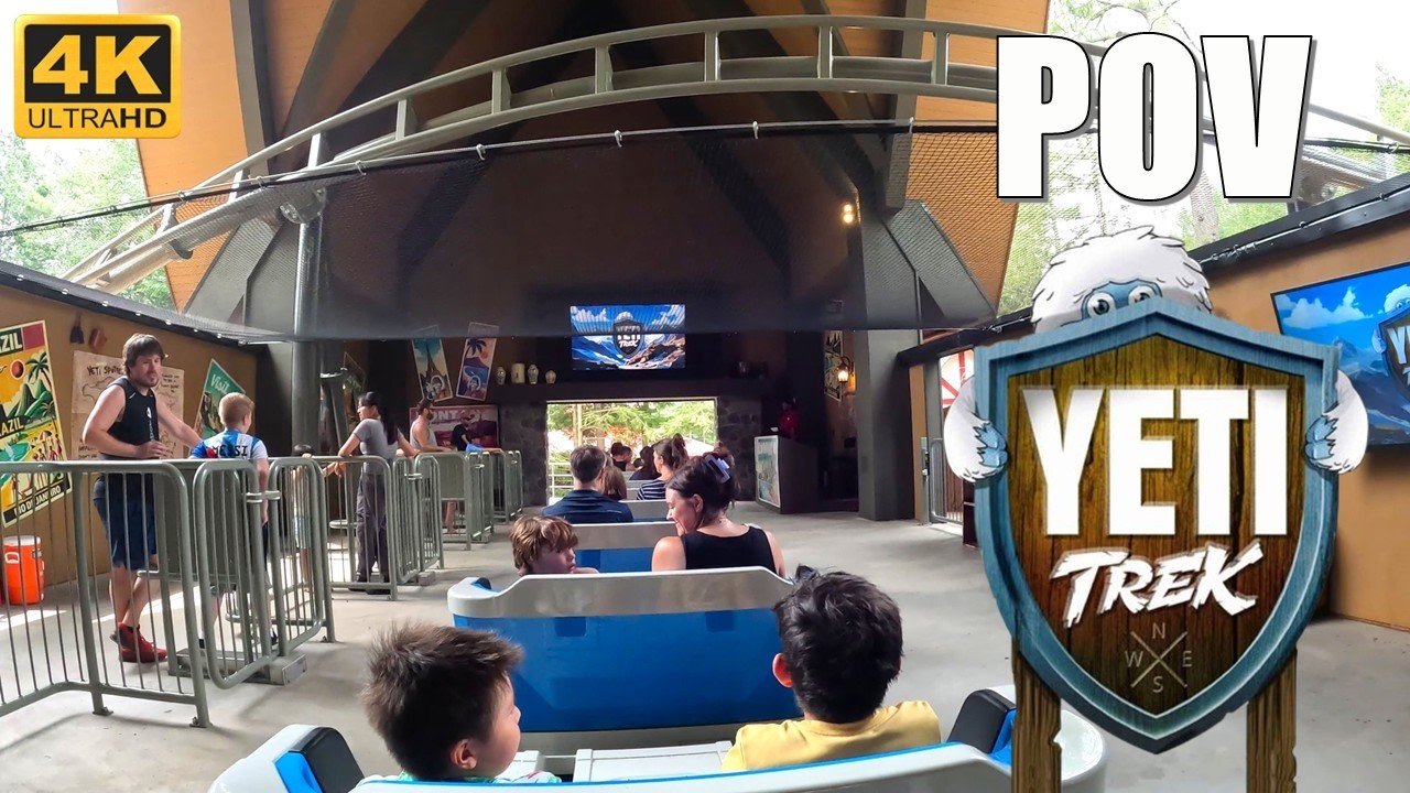 Yeti Trek POV (Back Row, 4K 60FPS), Santa's Village New Vekoma Family Coaster | Non-Copyright