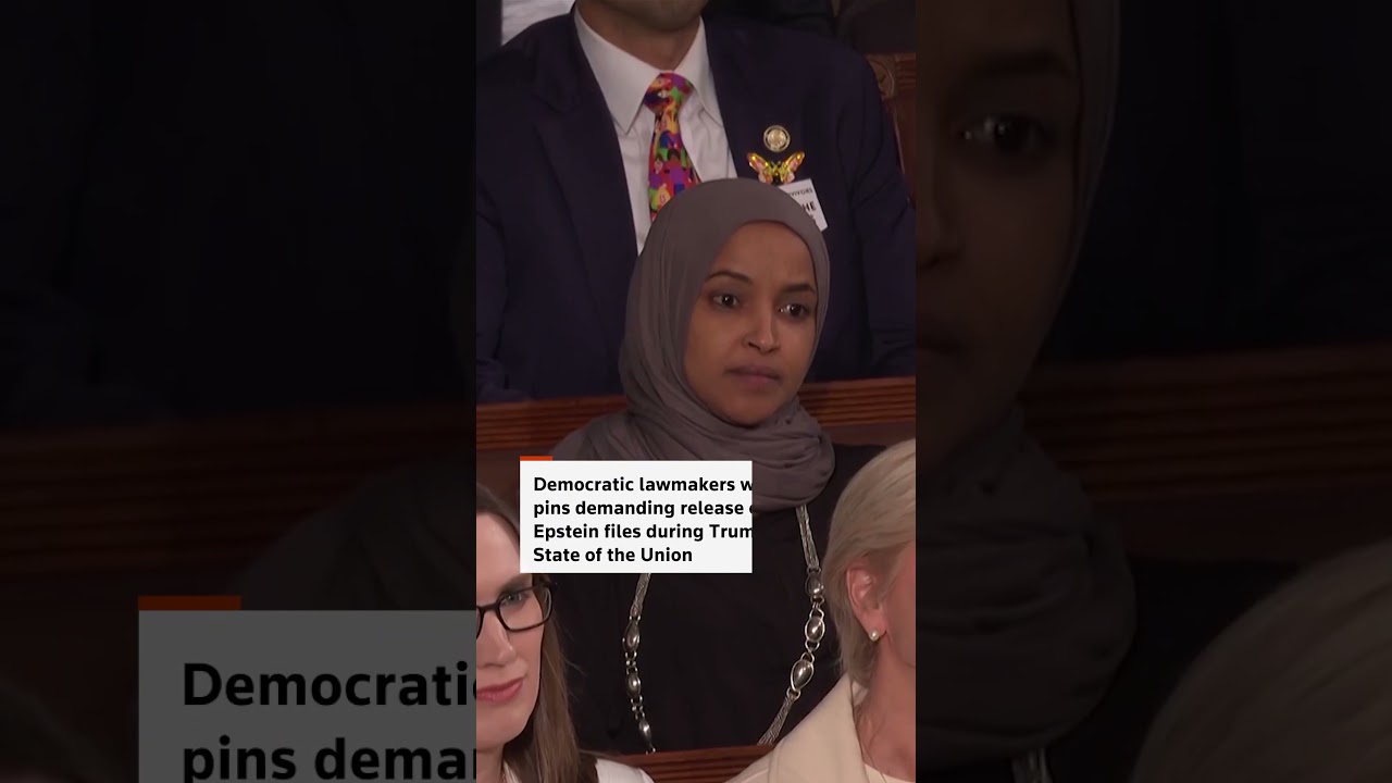 Democrats wear pins for release of Epstein files at Trump's address
