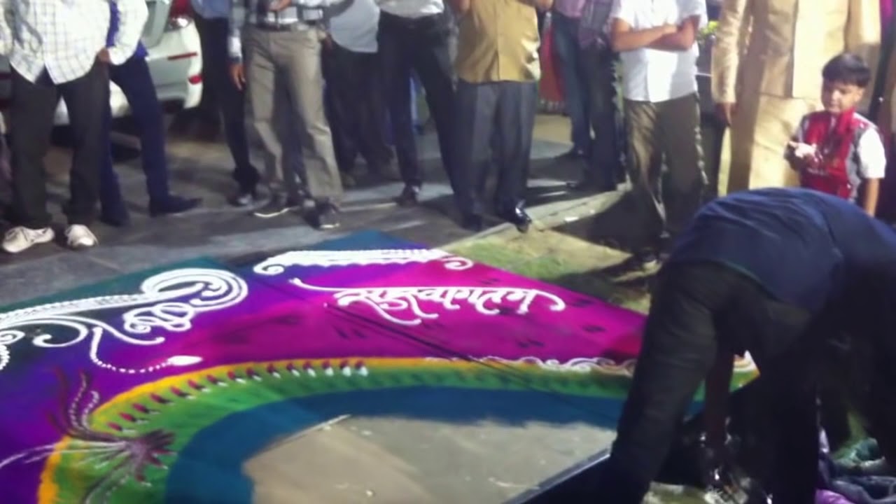 One of the best Rangoli in 11 minutes