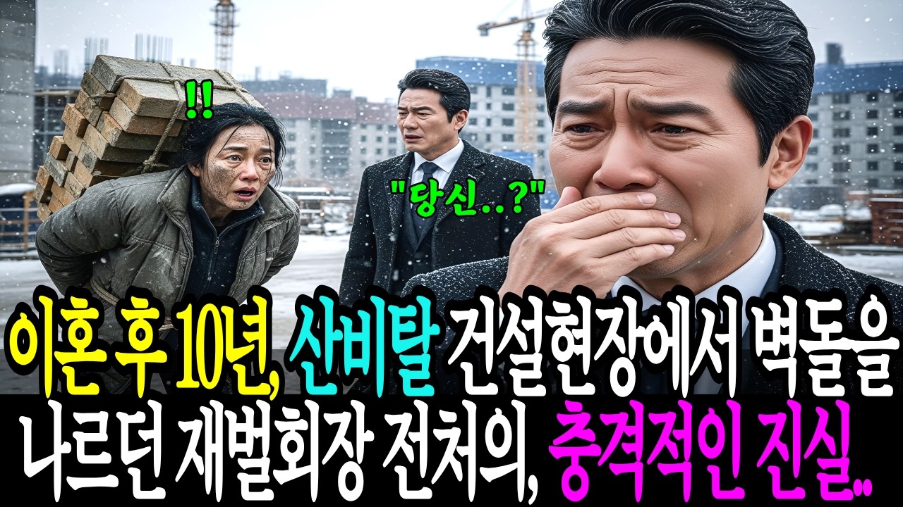 이혼 후 10년, 산비탈 건설현장에서 벽돌을 나르던 재벌회장 전처의 충격적인 진실에 재벌 남편은 경악하는데.. | 노후사연 | 감동사연 | 오디오북