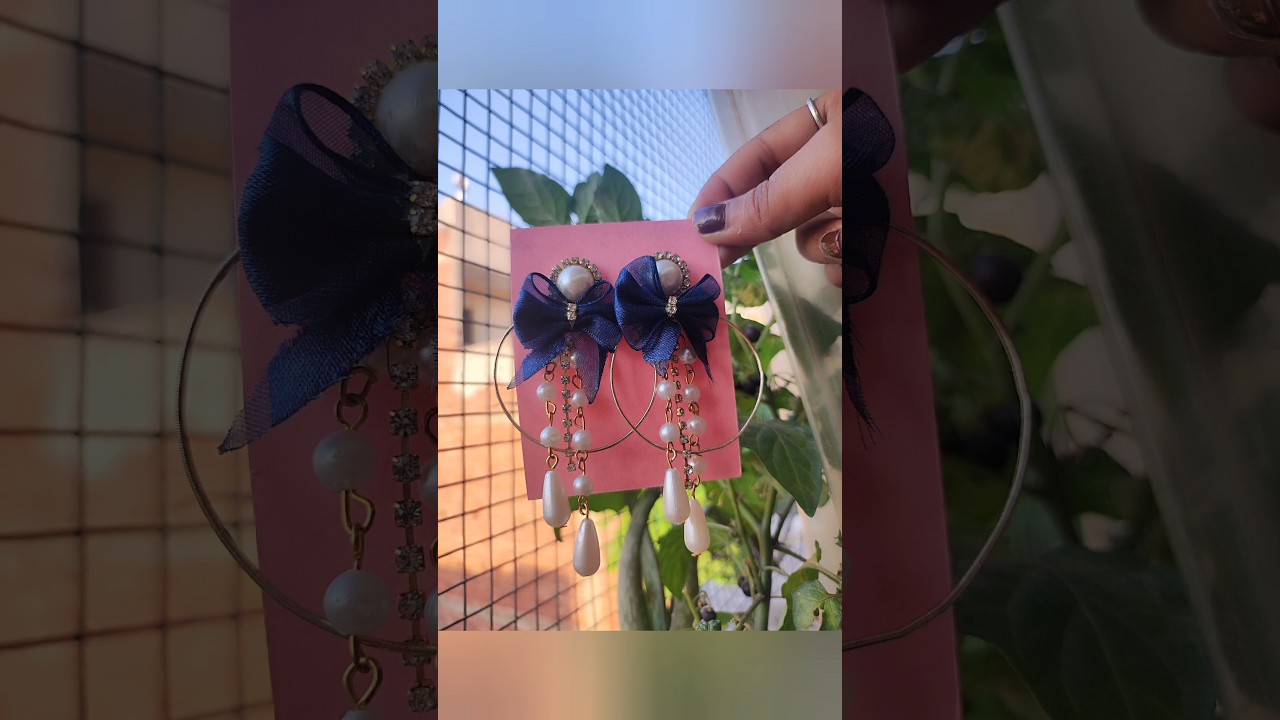 Diy Beautiful Korean Earrings❣️🤩😱 | Pearl Earrings #viral #shorts #trending #handmade