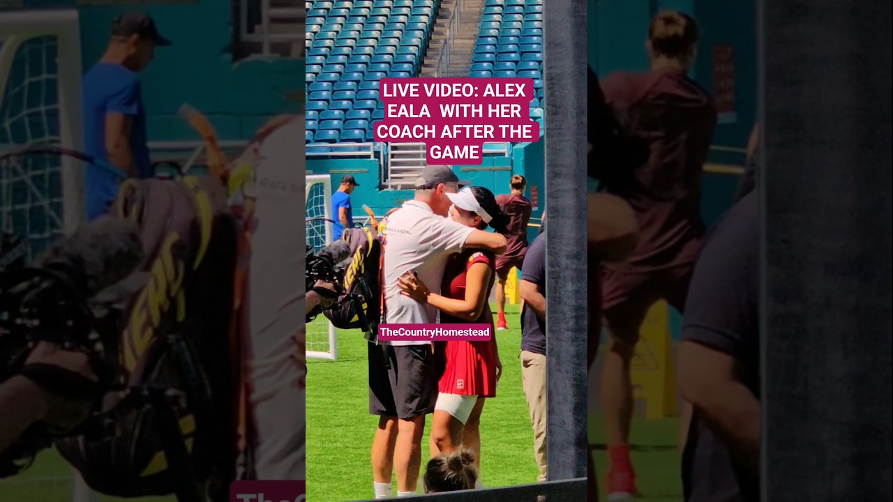 TOOK A VIDEO OF ALEX EALA HUGGING HER COACH  #alexeala #alexealacoach #miamiopen #proudpinoy #wta
