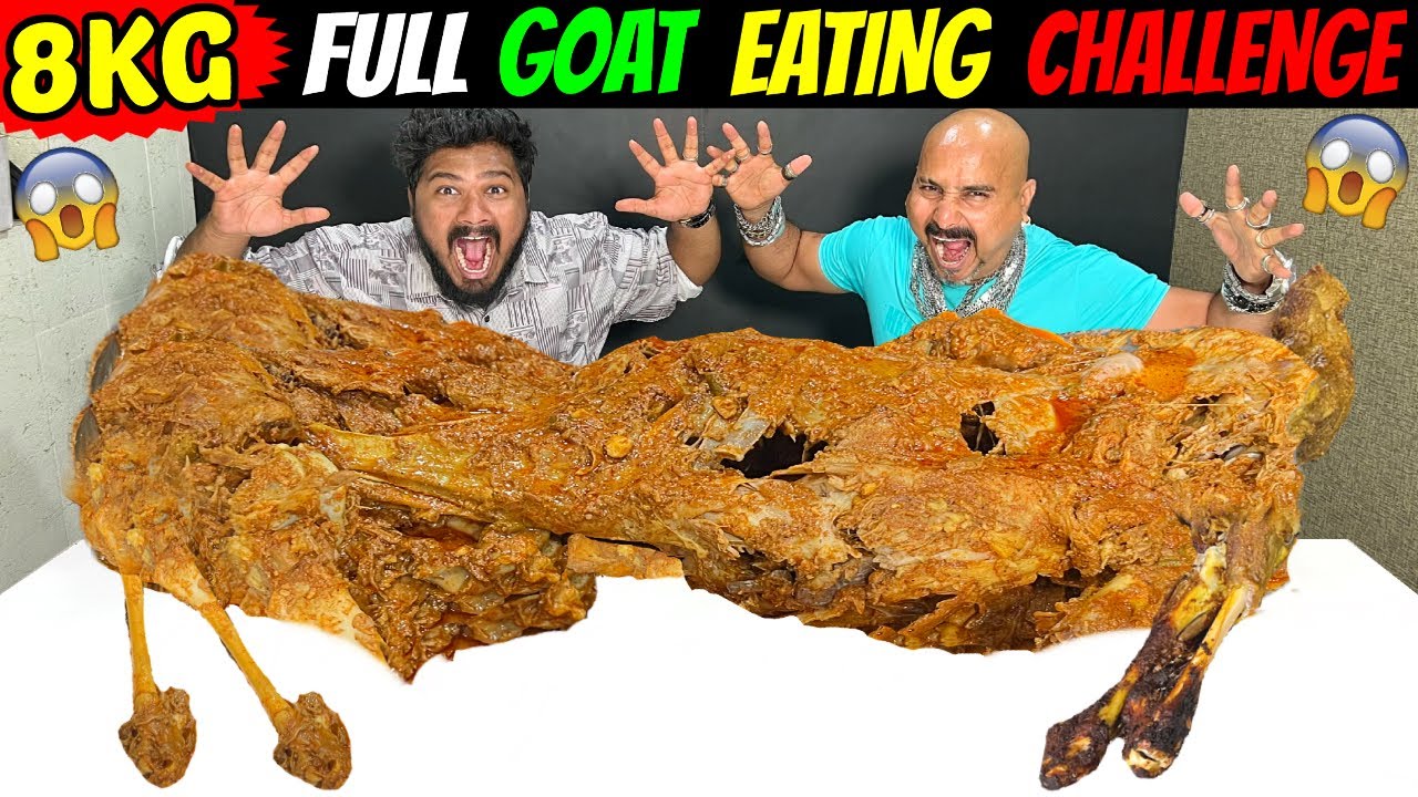8KG FULL GOAT EATING CHALLENGE | MASSIBE FULL BAKRA EATING COMPETITION (Ep-559)