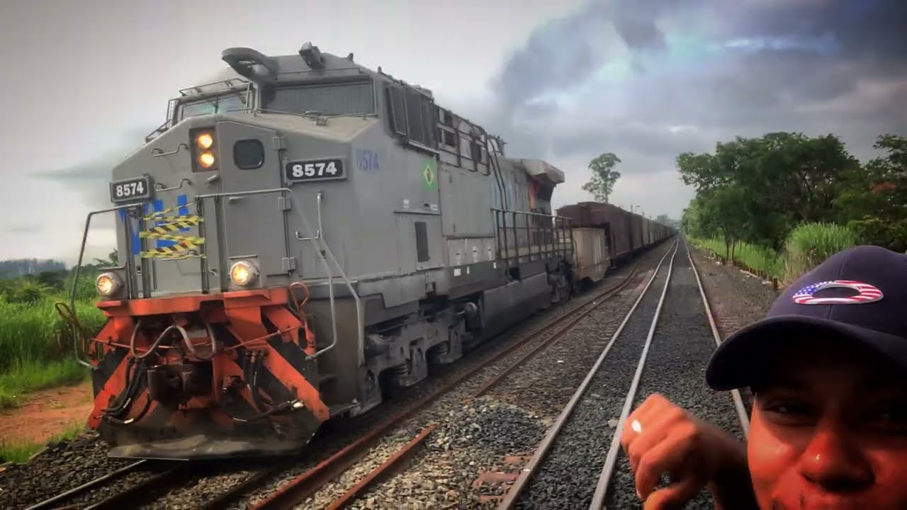 Trem de Carga em Campinas SP | Flagrei a Locomotiva na Linha Férrea! #locomotive #locomotiva #viral 