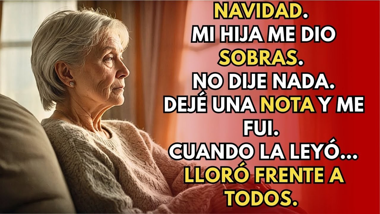 Mi hija me dio sobras en Navidad  Luego leyó mi nota… y rompió a llorar