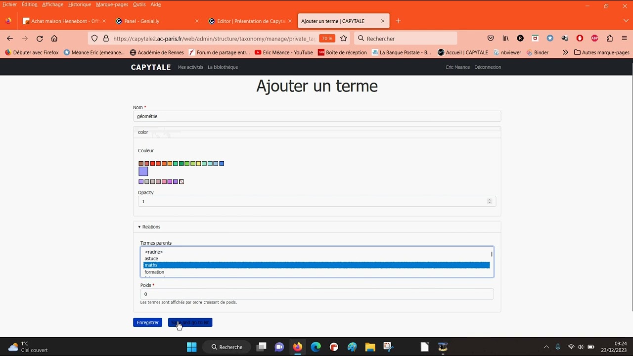 étiquettes sur capytale