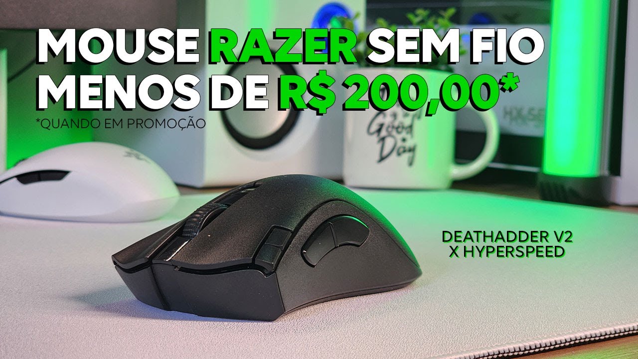 UM DOS MOUSES MAIS BARATOS sem fio DA RAZER NO ALIEXPRESS - Review Deathadder V2 X Hyperspeed