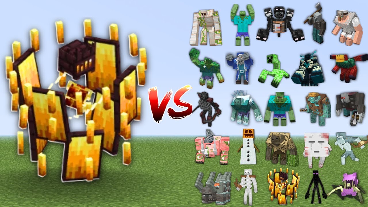 Mutant Blaze vs All Mutant Mobs in Minecraft Mob Battle