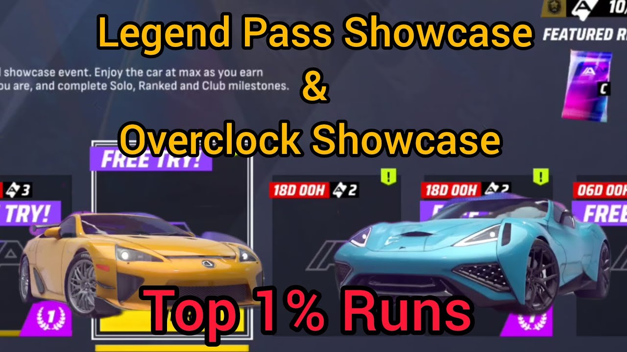 Legends Pass + OC Showcase Events Guide | Top 1% Runs | Asphalt Legends 