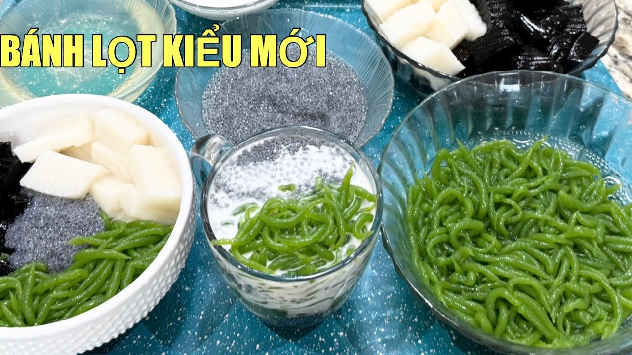 Chè Bánh Lọt 1 CÔNG THỨC DỄ LÀM NHẤT Để Trong Tủ Lạnh KO BỊ Cứng Ăn với Sương Sáo hạt É Siêu ngon