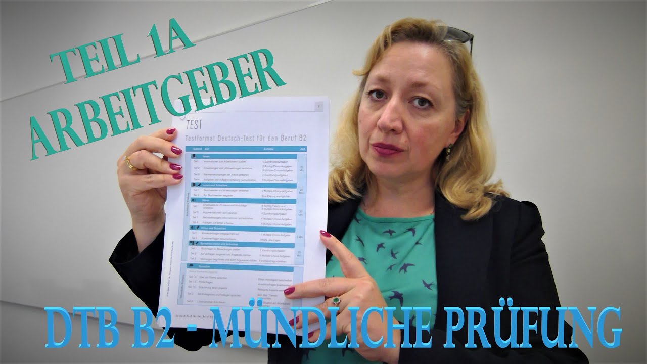 Telc Deutsch-Test für den Beruf B2 (DTB B2) - Mündliche Prüfung - Teil A1: Arbeitgeber