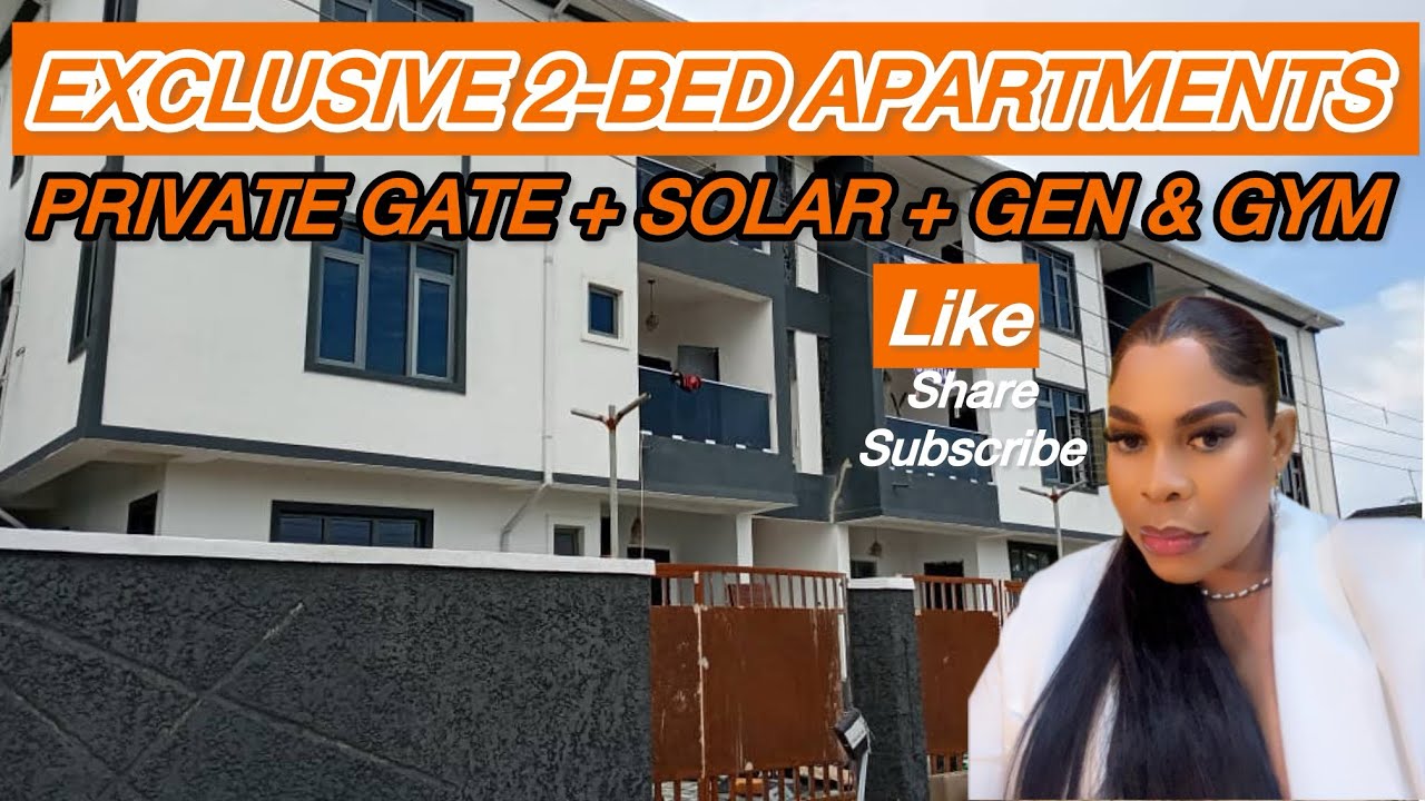 OWN 2-BED APARTMENTS WITH PRIVATE GATE + SOLAR + GEN & GYM IN SANGOTEDO #amaxcelrealproperties 