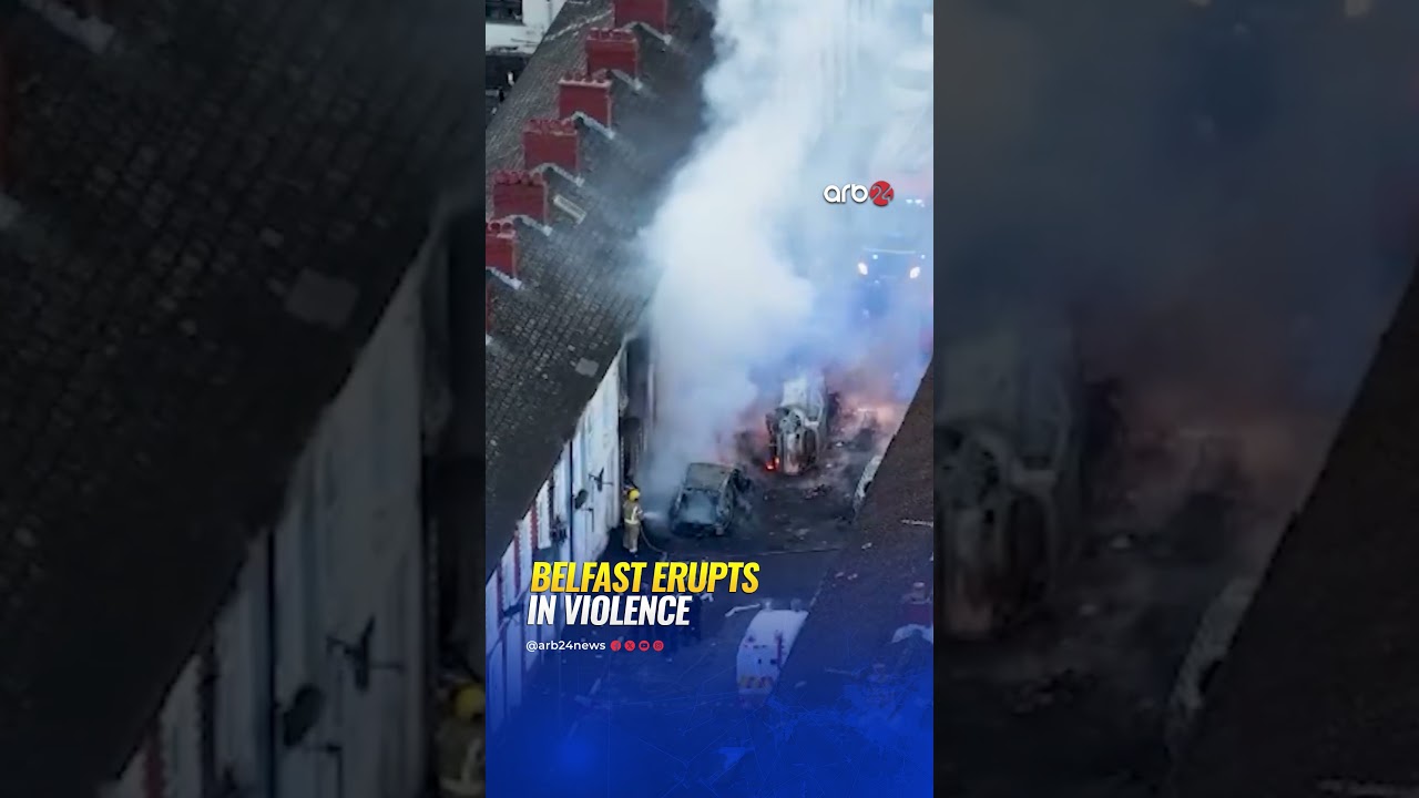 Vehicles Torched As Riots Spread Across City