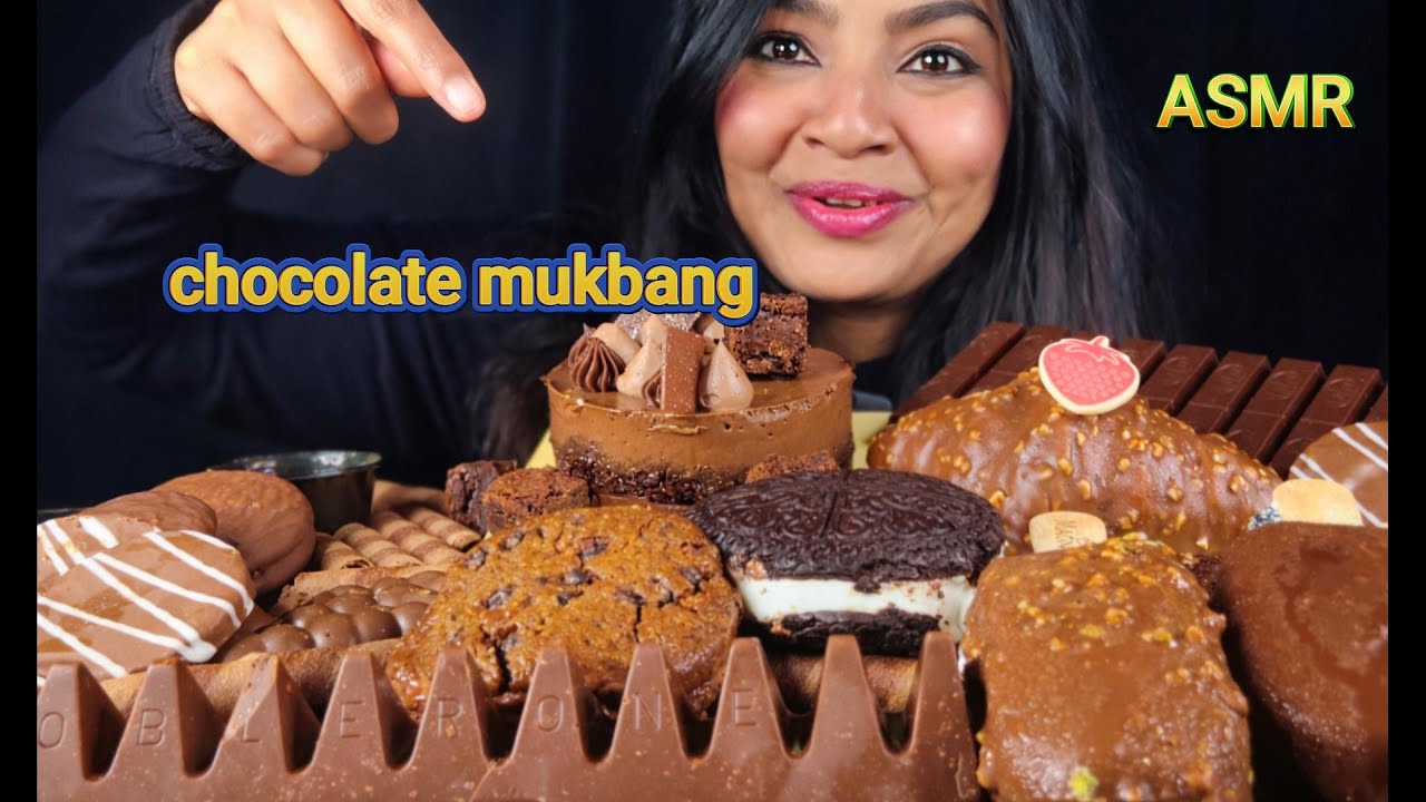 CHOCOLATE OVERLOAD EATING | MUKBANG| MAGNU ICE CREAM |CAKE | CHOCO PIE EATING| ASMR Dessert Eating
