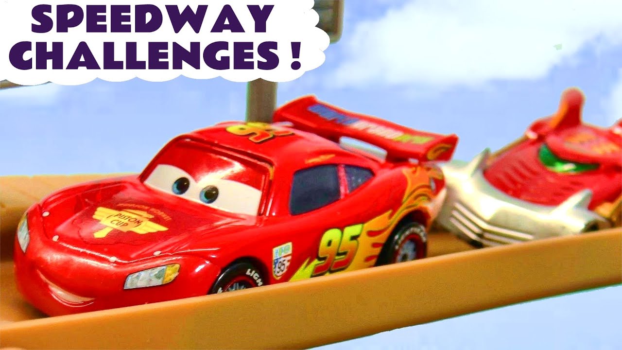 Speedway Challenges with Toy Cars and the Funlings