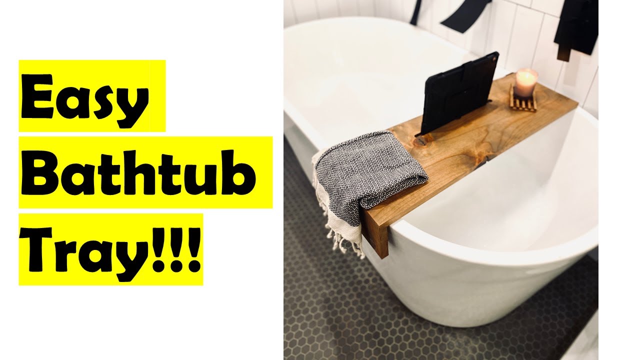 How to Make a Faux Live Edge Wooden Bath Tub Tray | Best Homemade Gift Idea