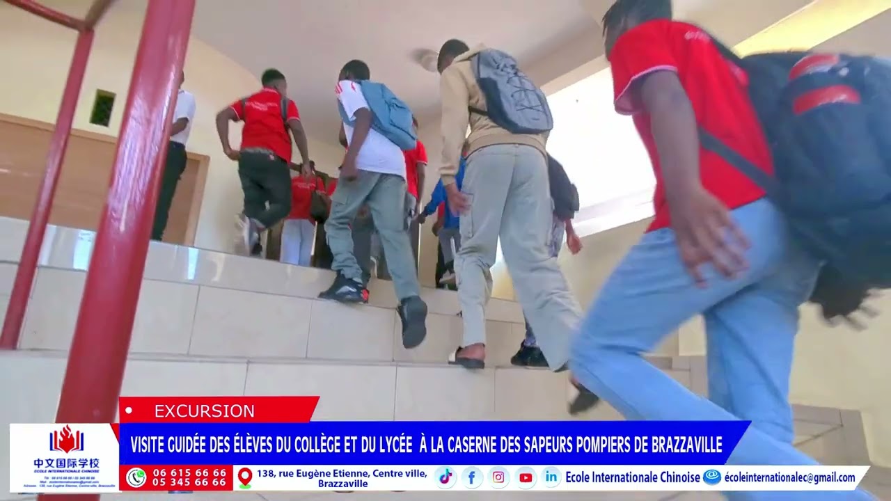 Visite guidée du collège et du lycée à la caserne des sapeurs pompiers de Brazzaville 