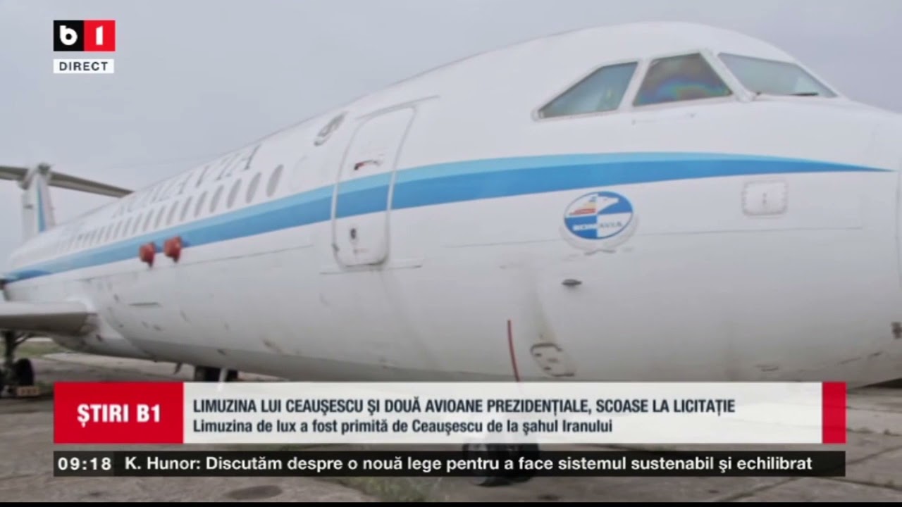LIMUZINA LUI CEAUSESCU SI DOUA AVIOANE PREZIDENTIALE, SCOASE LA LICITATIE_Stiri B1_27 mai 2021