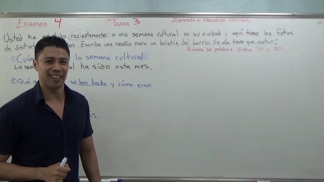 DELE A2. Examen 4, tarea 3. Con Daniel