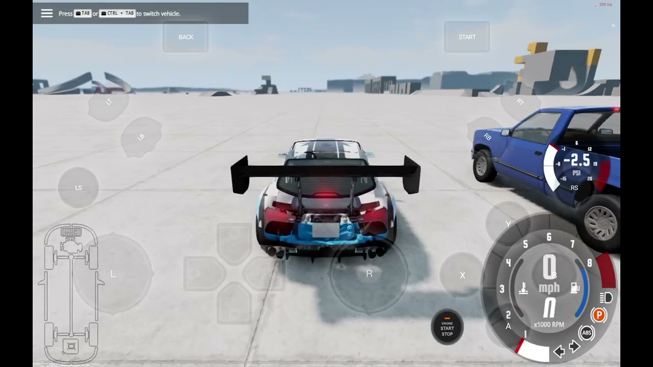 Playing beamng drive (a pc game)