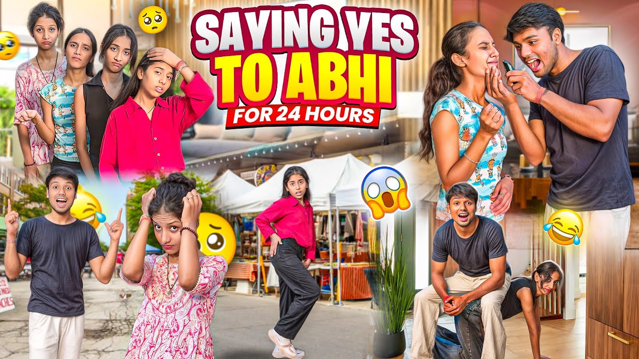 Saying Yes To Abhi For 24 Hours 😱 Ladkiyon ki shaving Kardi Maine 😭