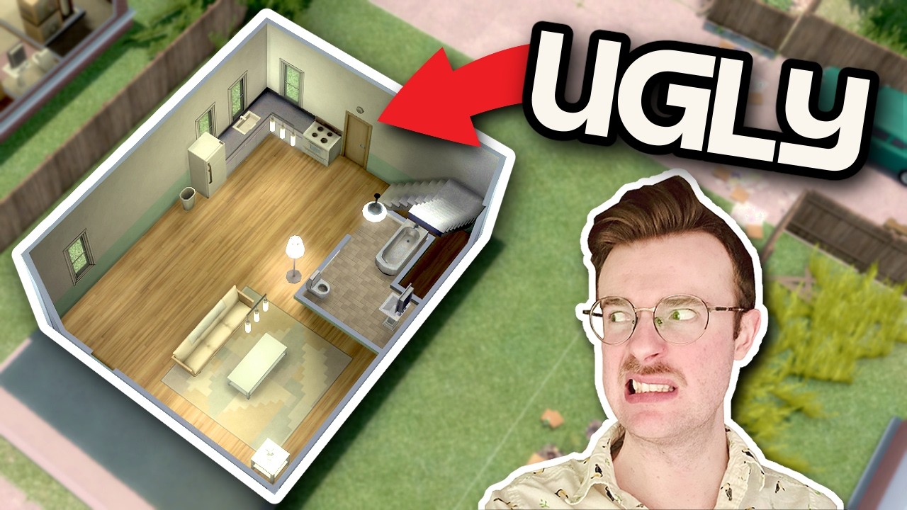 i tried to fix one of the UGLIEST starter homes in The Sims 4