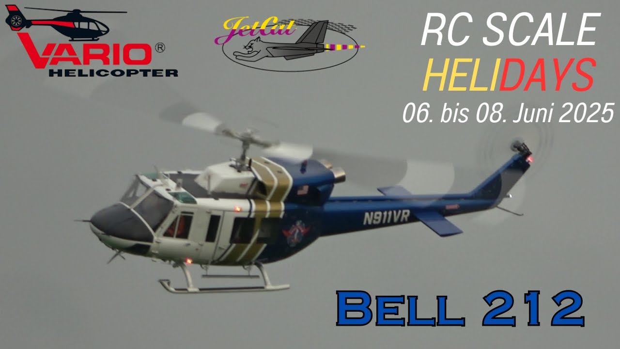 VERY DETAILED RC XXL TURBINE VARIO BELL 212 (RC Scale Helicopter Show 2025)