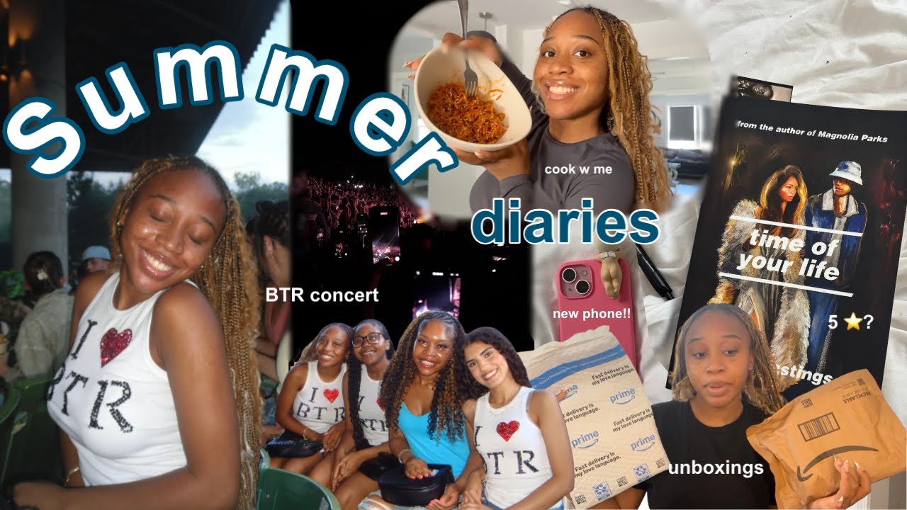 VLOG: big time rush concert, unboxings, cook w me, reading, new phones, + more