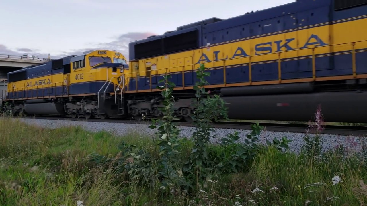 Alaska Railroad freight train bound for Fairbanks.
(Wasilla)
