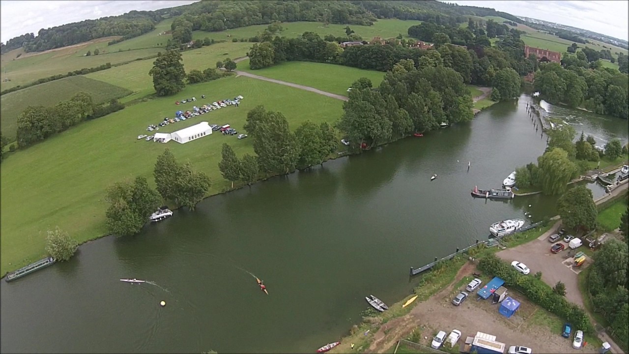 British National Canoe Marathon Championships 2017 Pangbourne Aerial Views