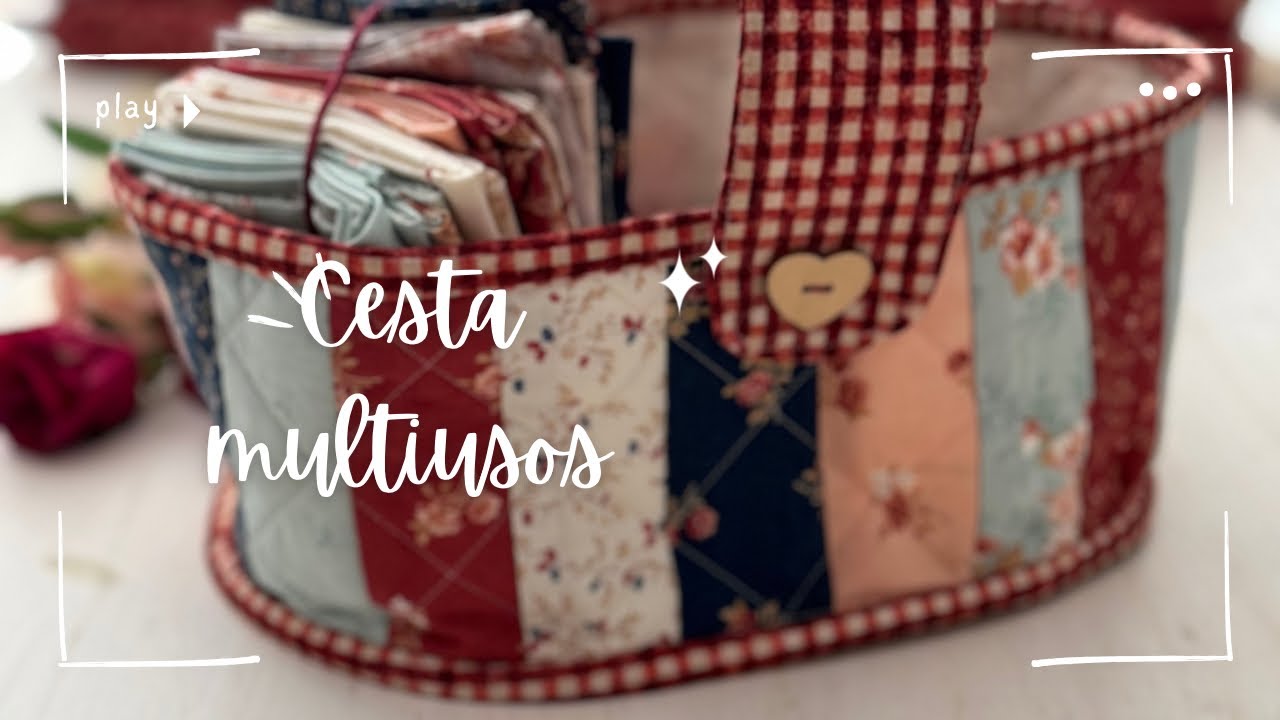 Diy Cesta multiusos de retales