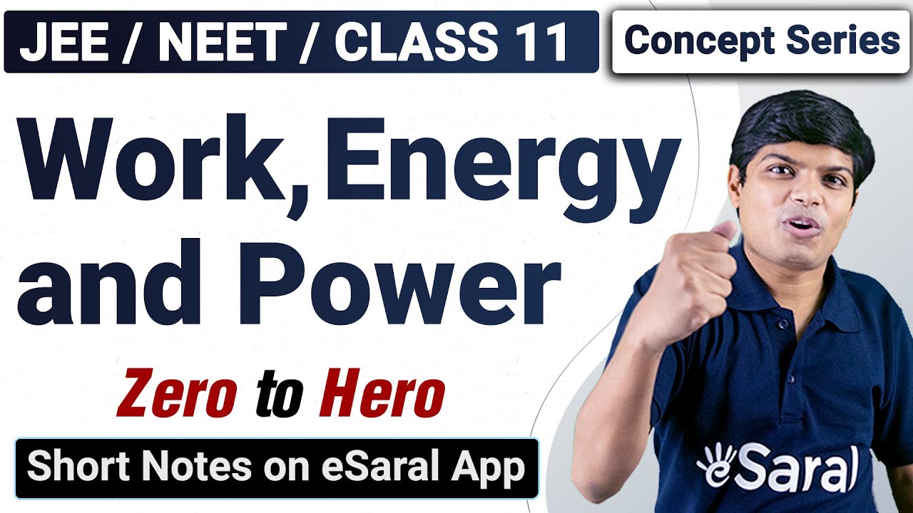 Work, Energy & Power Basics | Physics Class 11, JEE, NEET | Short Notes & Practice Questions |eSaral