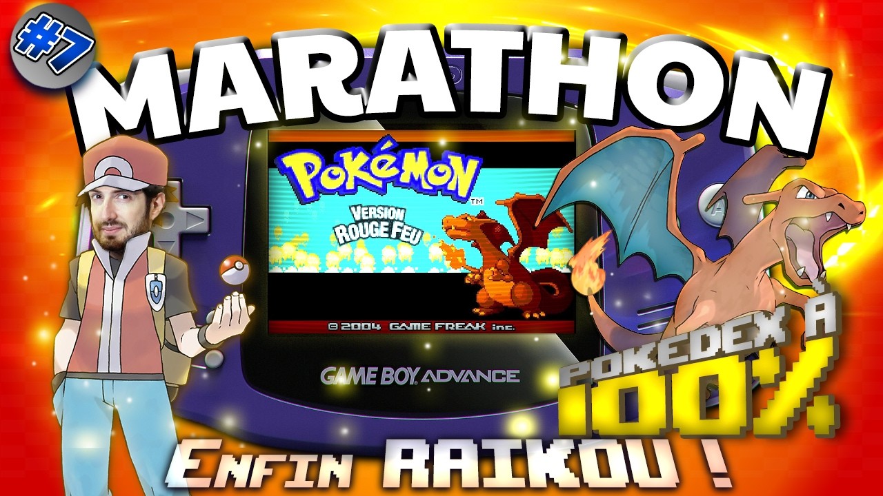 RAIKOU +100% les derniers Pokemon de la 1G ! POKEDEX POKEMON ROUGE FEU n°7
