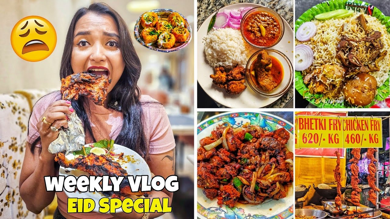 Vlog - Eating RAMADAN FOOD for A Day - Cooked Mutton Keema for Eid - Shoot Day, FOOD CHALLENGE More