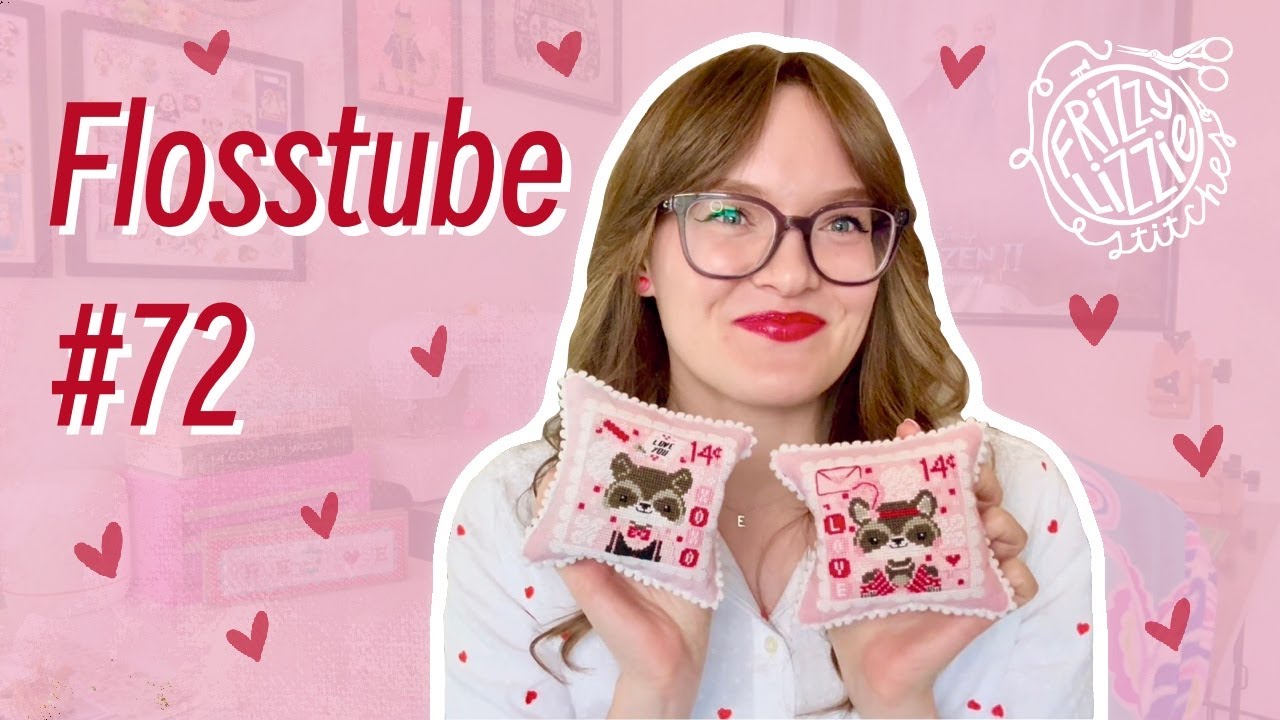 Flosstube #72 - Loving All Things Pink and Pop Culture - Frizzy Lizzie Stitches