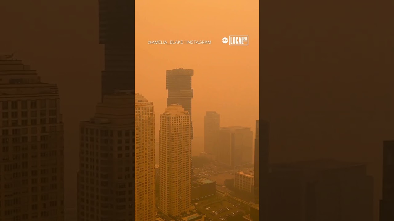 Canadian wildfires leave NYC in orange haze