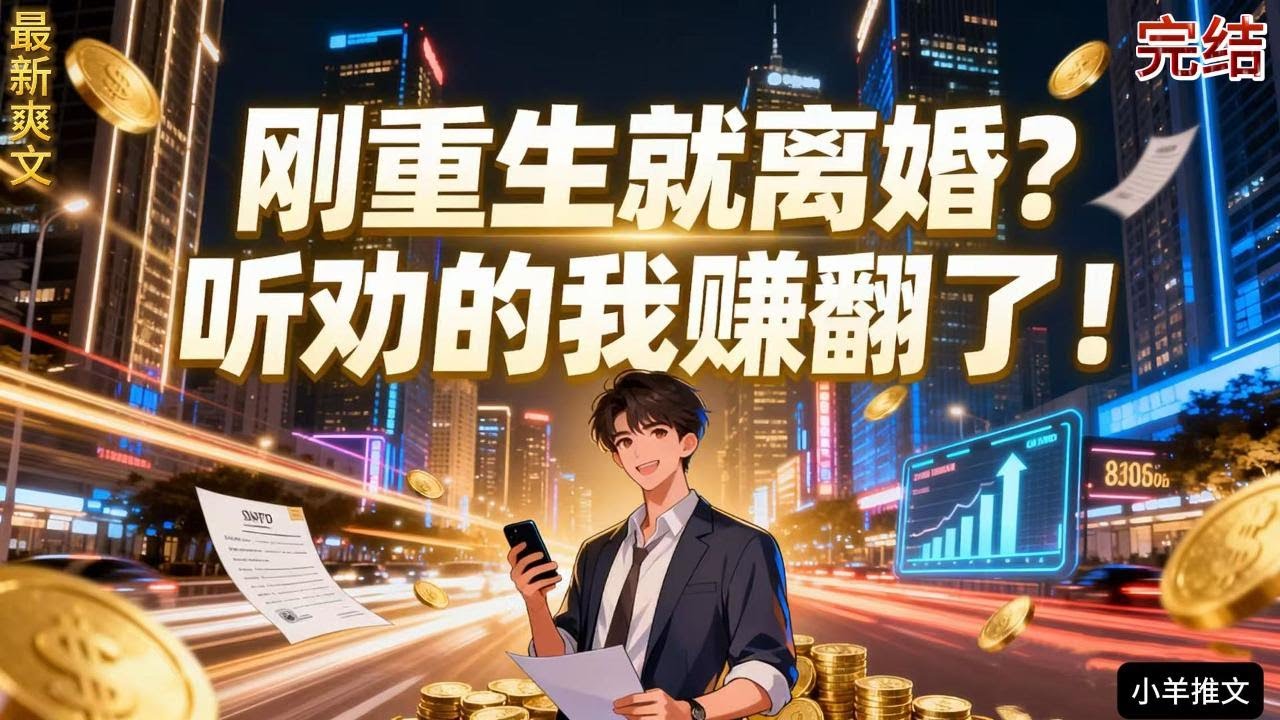 完结《刚重生就离婚？听劝的我赚翻了！》重生回到签字离婚那天，看着嚣张的出轨妻和恶毒假女儿，陈流川笑了。这一次，他不闹不吵，绑定听劝系统，果断成全这对狗男女！#小说  #推文  #重生 #爽文 #有聲